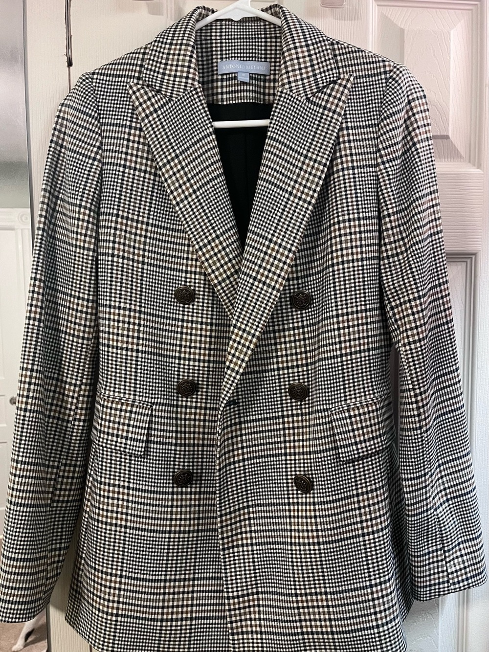 Antonio Melani Riviera Plaid Blazer Sz 0
